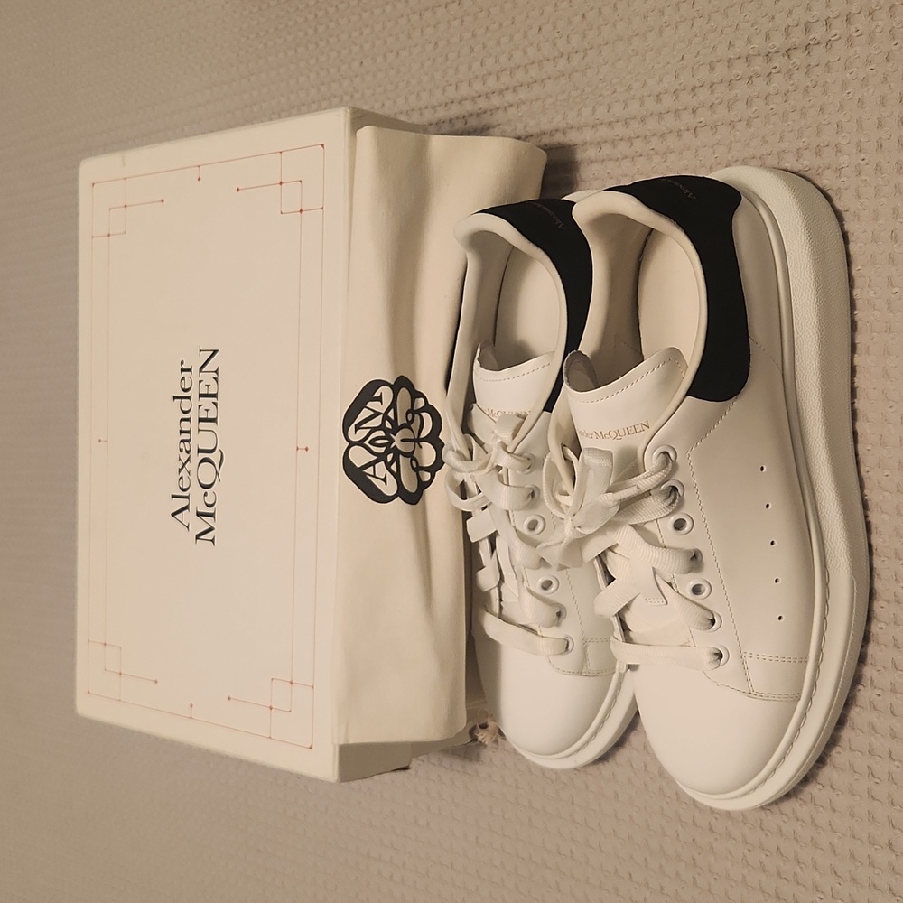 Alexander McQueen white shoes. 13